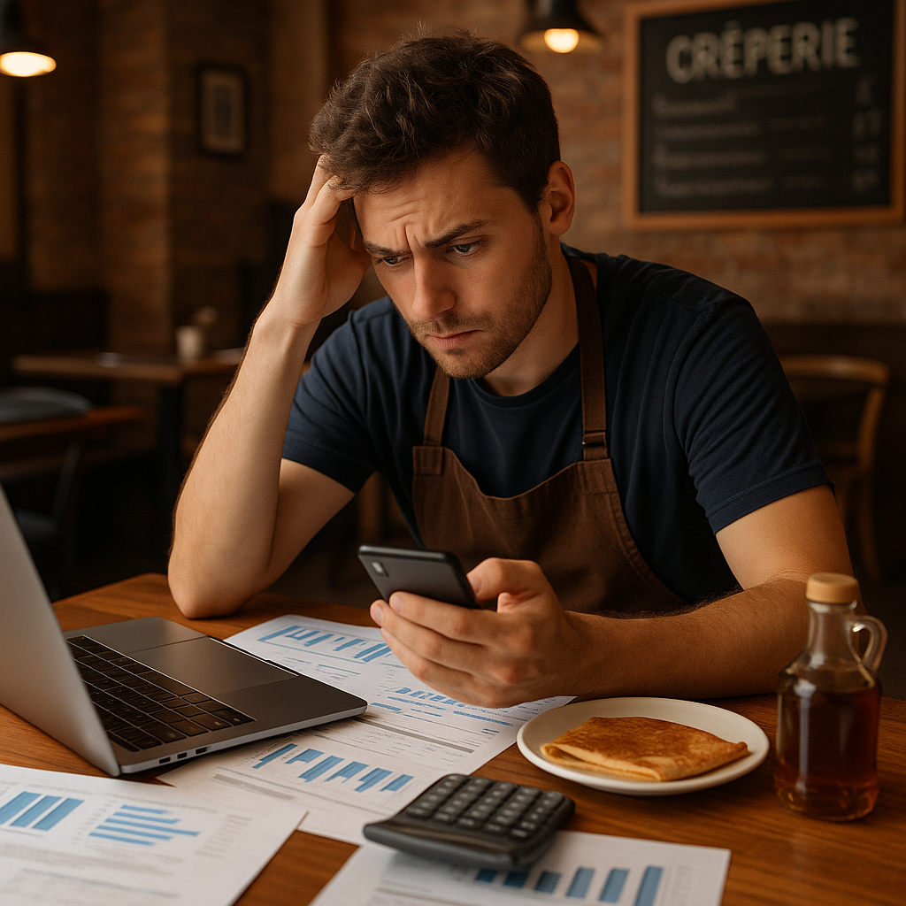 un créateur de projet a l'air perplexe et semble en difficulté pour suivre son projet